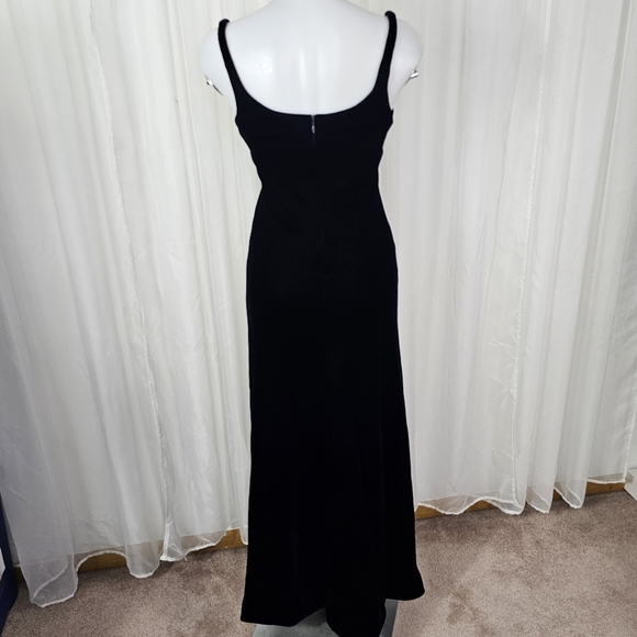 Velasco Andersson Deep Navy Blue Velvet Dress Square Neck Size 8 - Picture 8 of 12